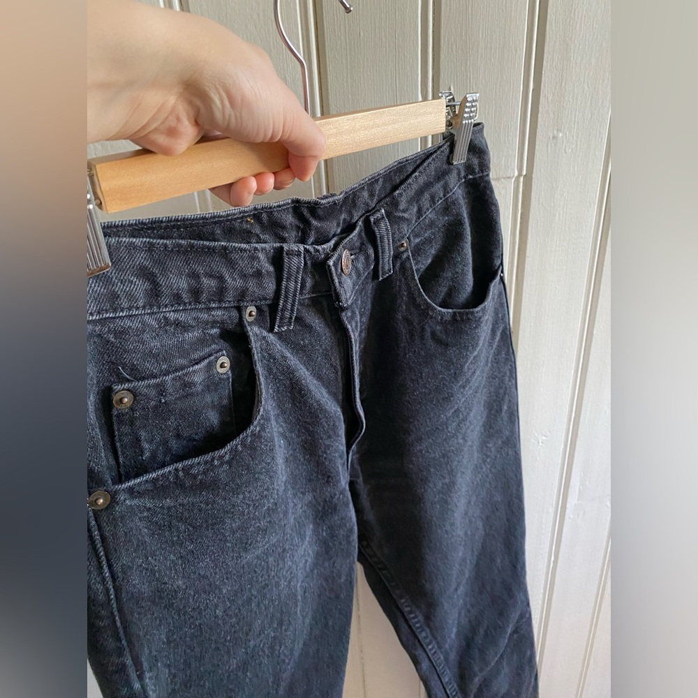 LEVI’S VINTAGE 1990 531 black denim jeans size 25 - Picture 6 of 12